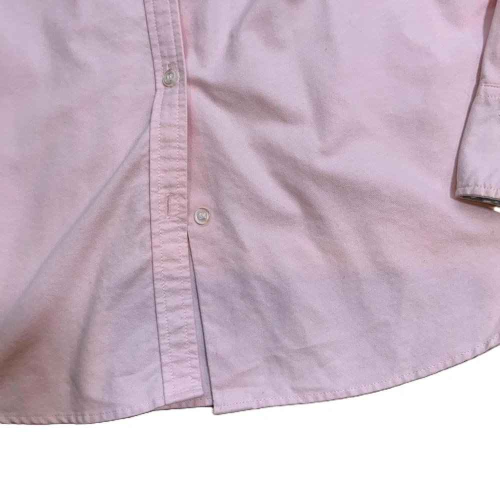 Crazy Horse Pink Collared Long Sleeve Button-Up Mens Shirt Sz 14 Preppy Academia
